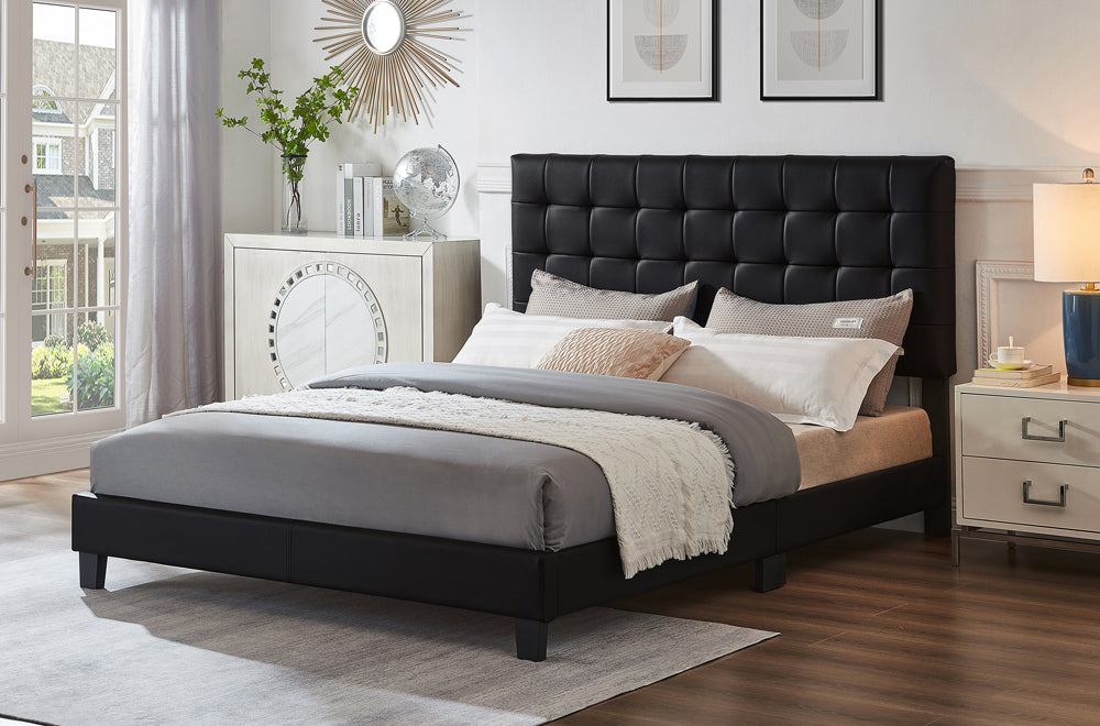 Modern Adjustable Headboard Platform Bed (T-2114)