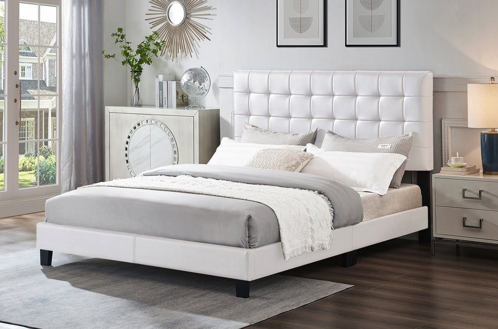 Modern Adjustable Headboard Platform Bed (T-2114)