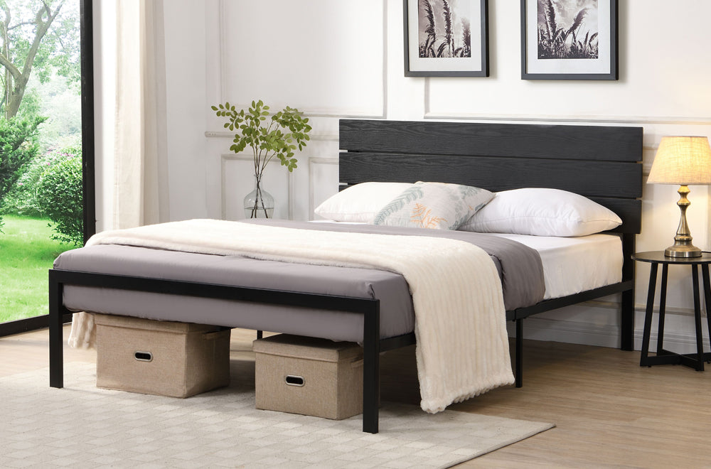 Minimalist Metal Bed Frame – Durable Industrial Design T-2205