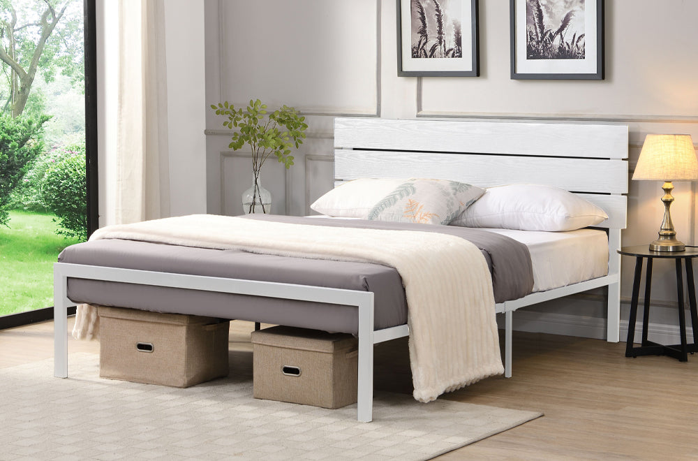 Minimalist Metal Bed Frame – Durable Industrial Design T-2205