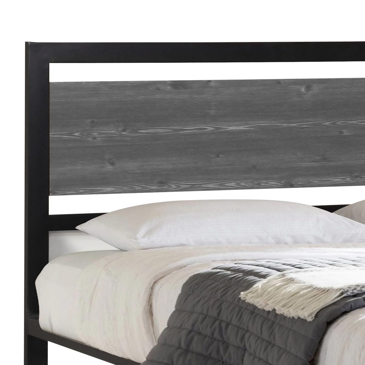 Heavy-Duty Metal Bed Frame – Industrial Design T-2233