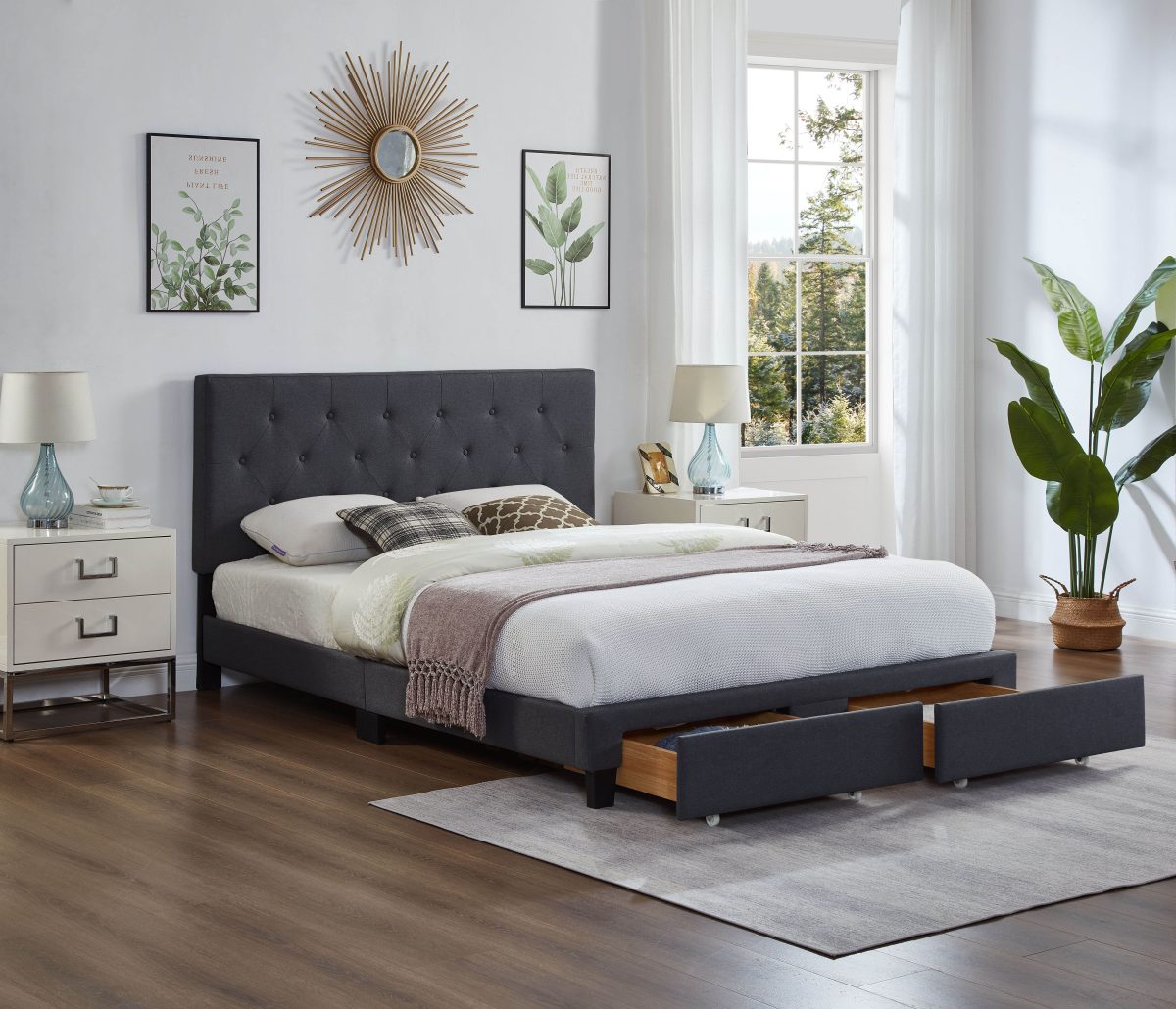 Premium Adjustable Platform Bed with Storage Drawers (T-2125)
