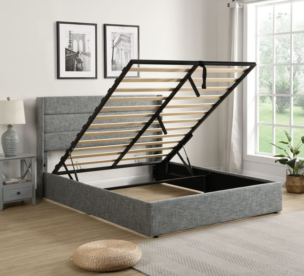 Stylish Utility: Modern Bed with Secret Storage (T-2160)