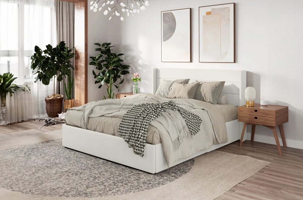 Stylish Utility: Modern Bed with Secret Storage (T-2160)