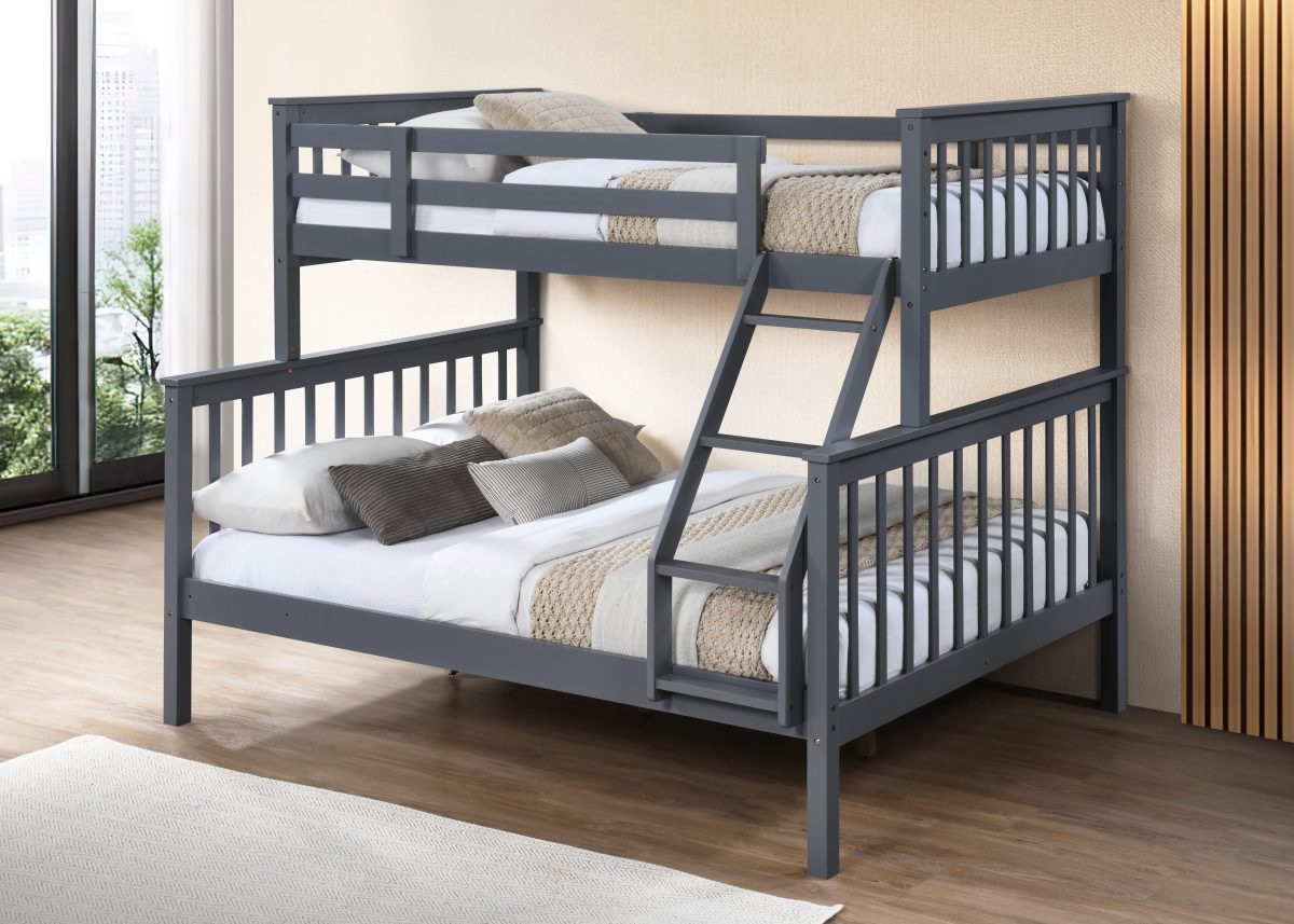 Contemporary Bunk Bed Frame for Shared Rooms T-2501